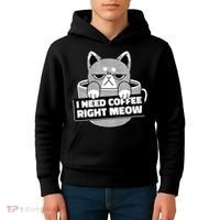 I Need Coffee Right Meow Kids Hoodie thumb 4