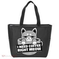 I Need Coffee Right Meow Tote Bag thumb 0