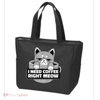 I Need Coffee Right Meow Tote Bag thumb 3
