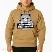 I Need Coffee Right Meow Hoodie thumb 2
