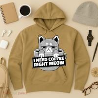 I Need Coffee Right Meow Hoodie thumb 3