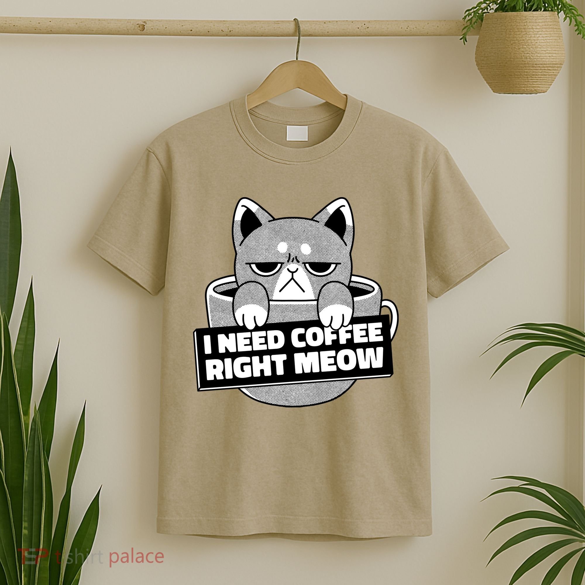 I Need Coffee Right Meow T-Shirt