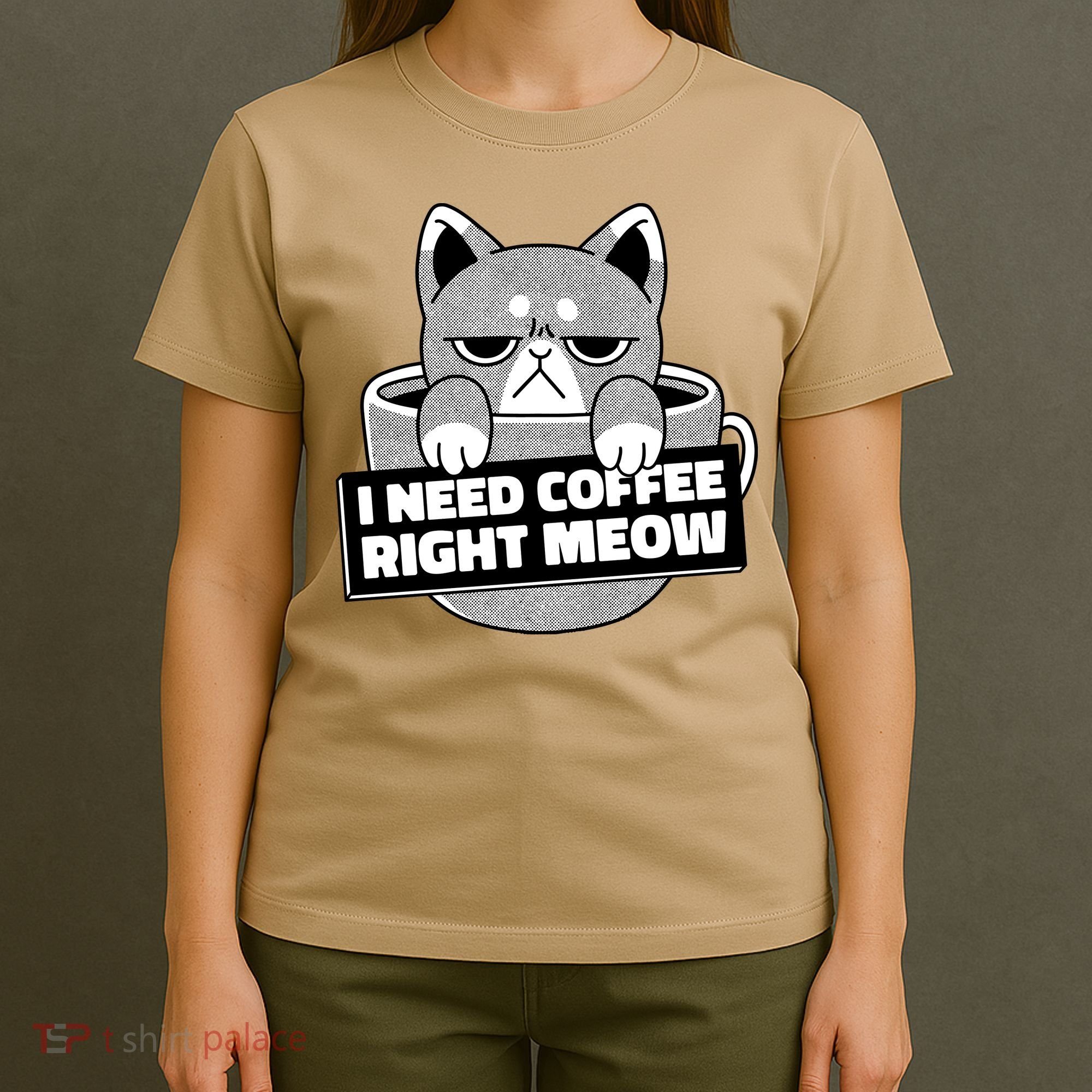 I Need Coffee Right Meow T-Shirt