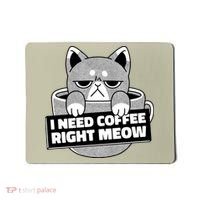 I Need Coffee Right Meow Mousepad thumb 0