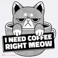 I Need Coffee Right Meow Comfort Colors Garment-Dyed Hooded Sweatshirt thumb 2