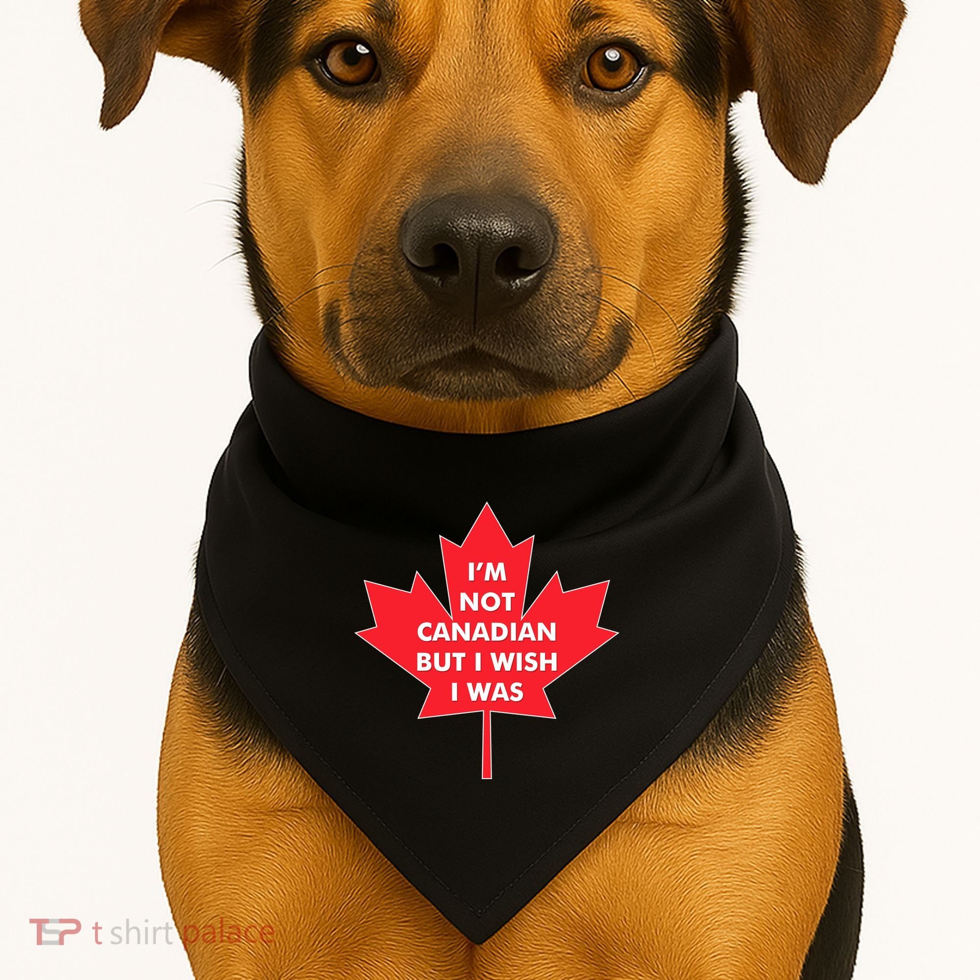 Im Not Canadian But I Wish I Was USA-Made Doggie Bandana