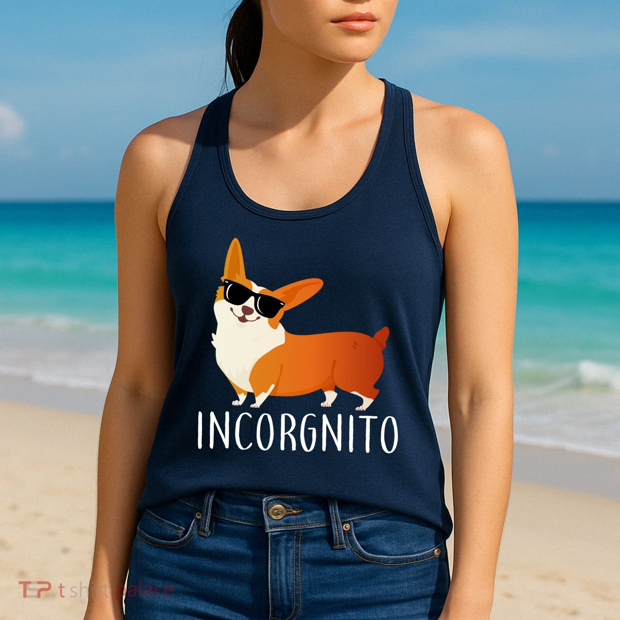 Incorgnito Corgi Dog Women's Tank Top