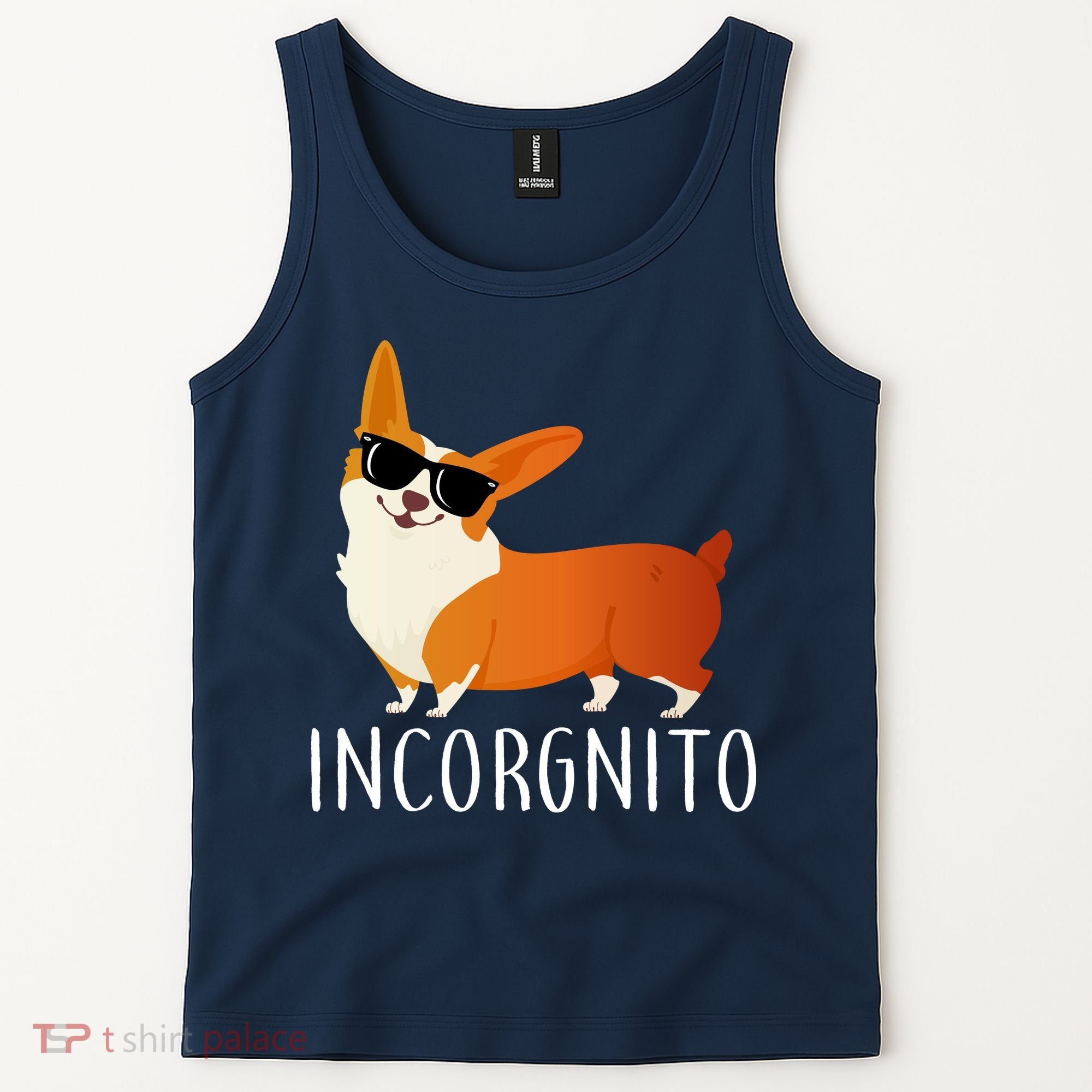 Incorgnito Corgi Dog Tank Top