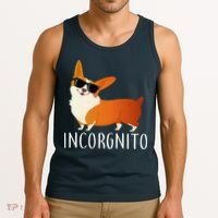 Incorgnito Corgi Dog Tank Top thumb 3