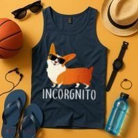 Incorgnito Corgi Dog Tank Top thumb 4