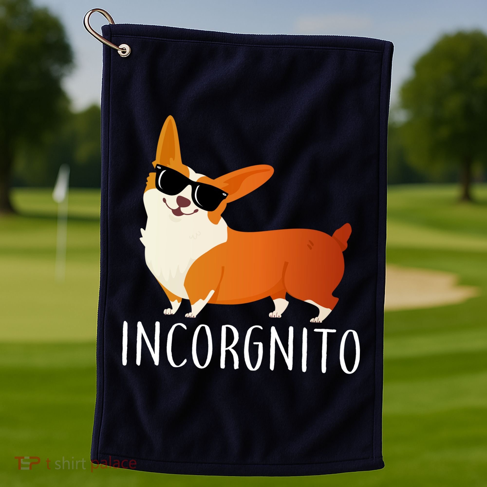 Incorgnito Corgi Dog Golf Towel