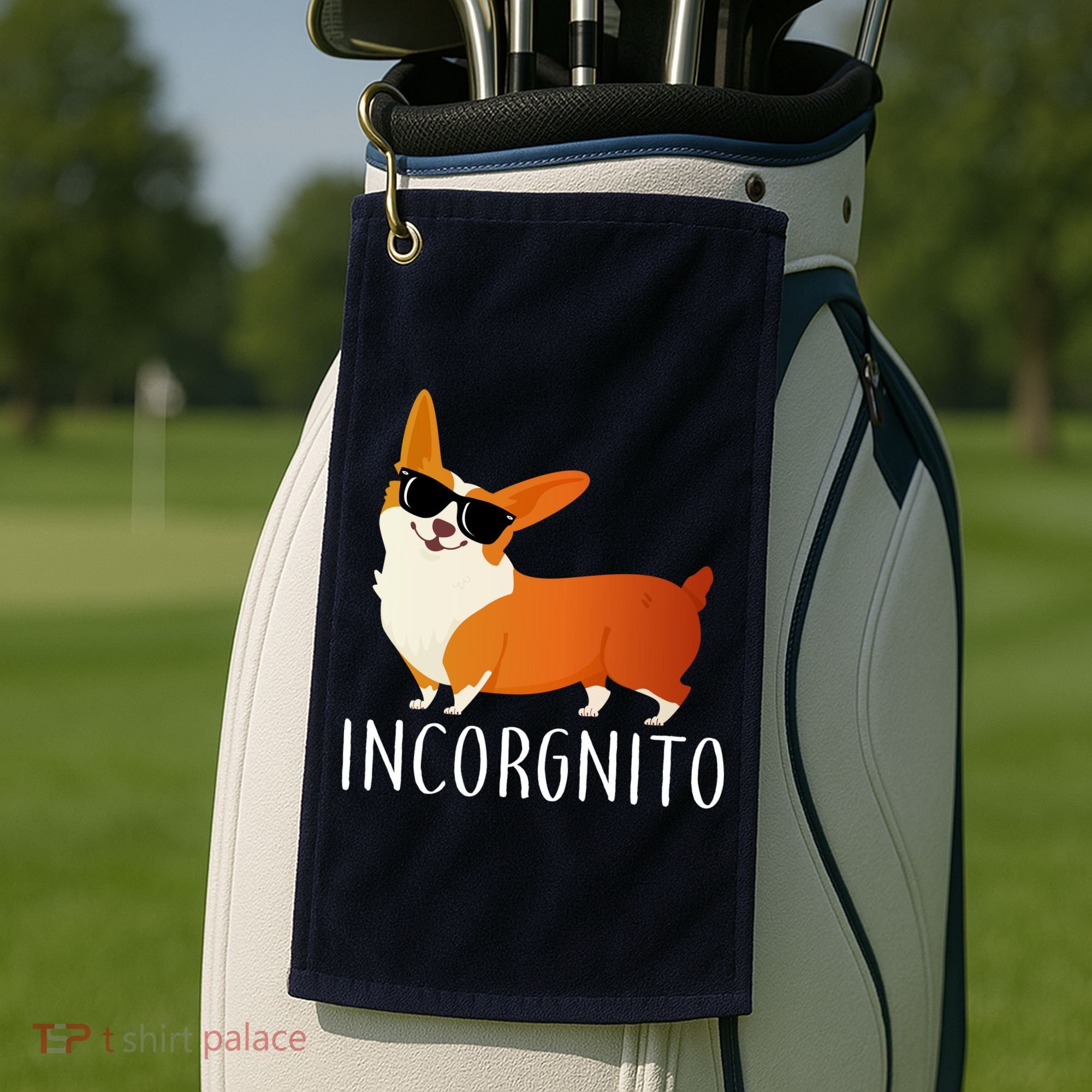 Incorgnito Corgi Dog Golf Towel