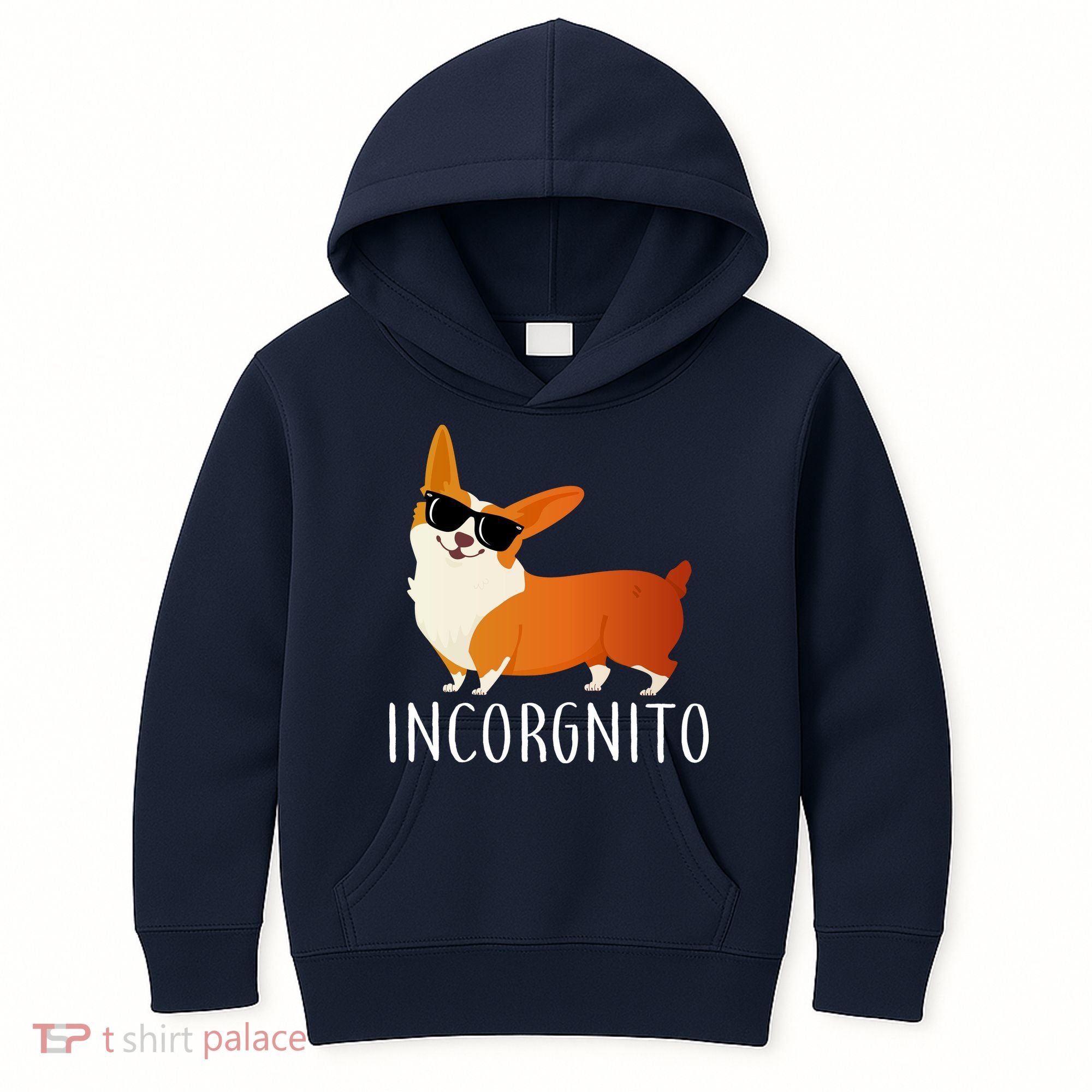 Incorgnito Corgi Dog Kids Hoodie