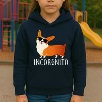 Incorgnito Corgi Dog Kids Hoodie thumb 3
