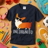 Incorgnito Corgi Dog Kids T-Shirt thumb 3