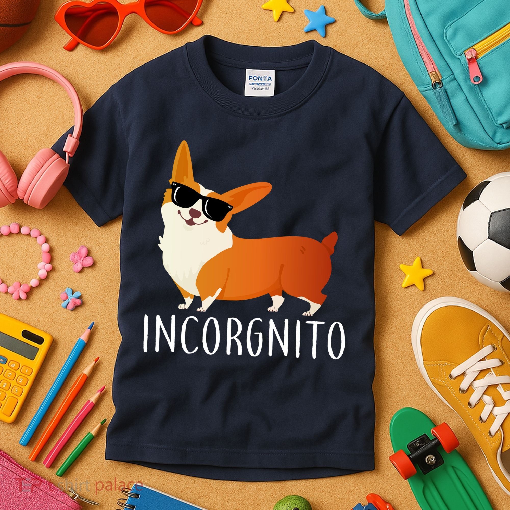 Incorgnito Corgi Dog Kids T-Shirt