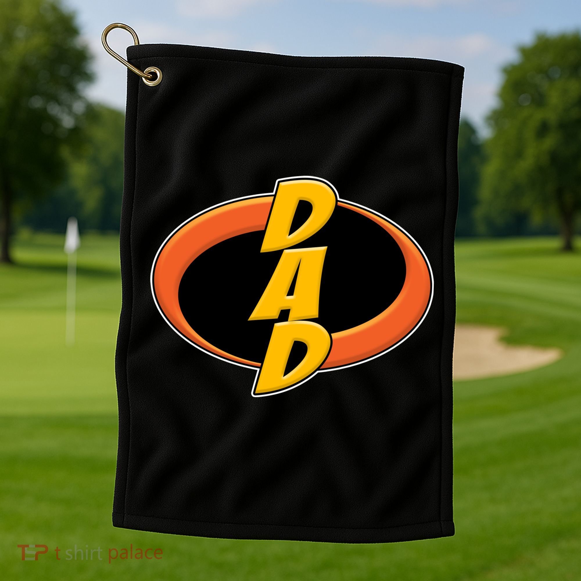 Incredible Dad Family Superhero Golf Towel