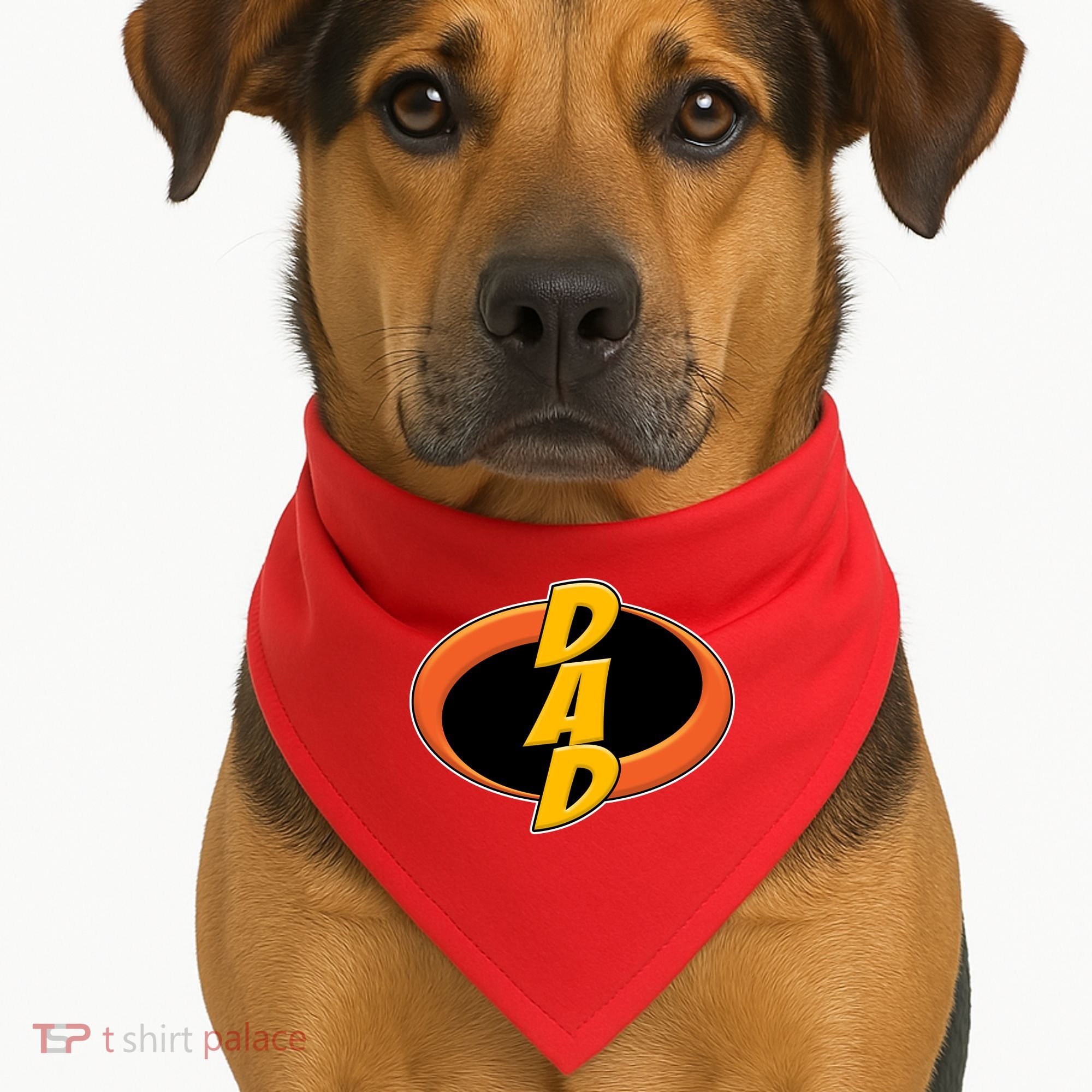Incredible Dad Family Superhero USA-Made Doggie Bandana