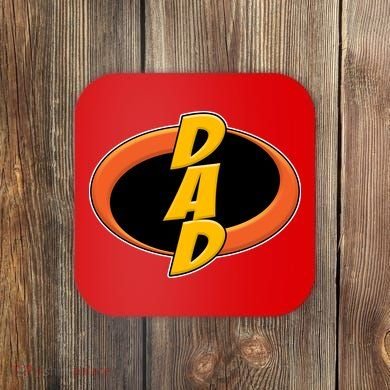 Incredible Dad Family Superhero Coaster