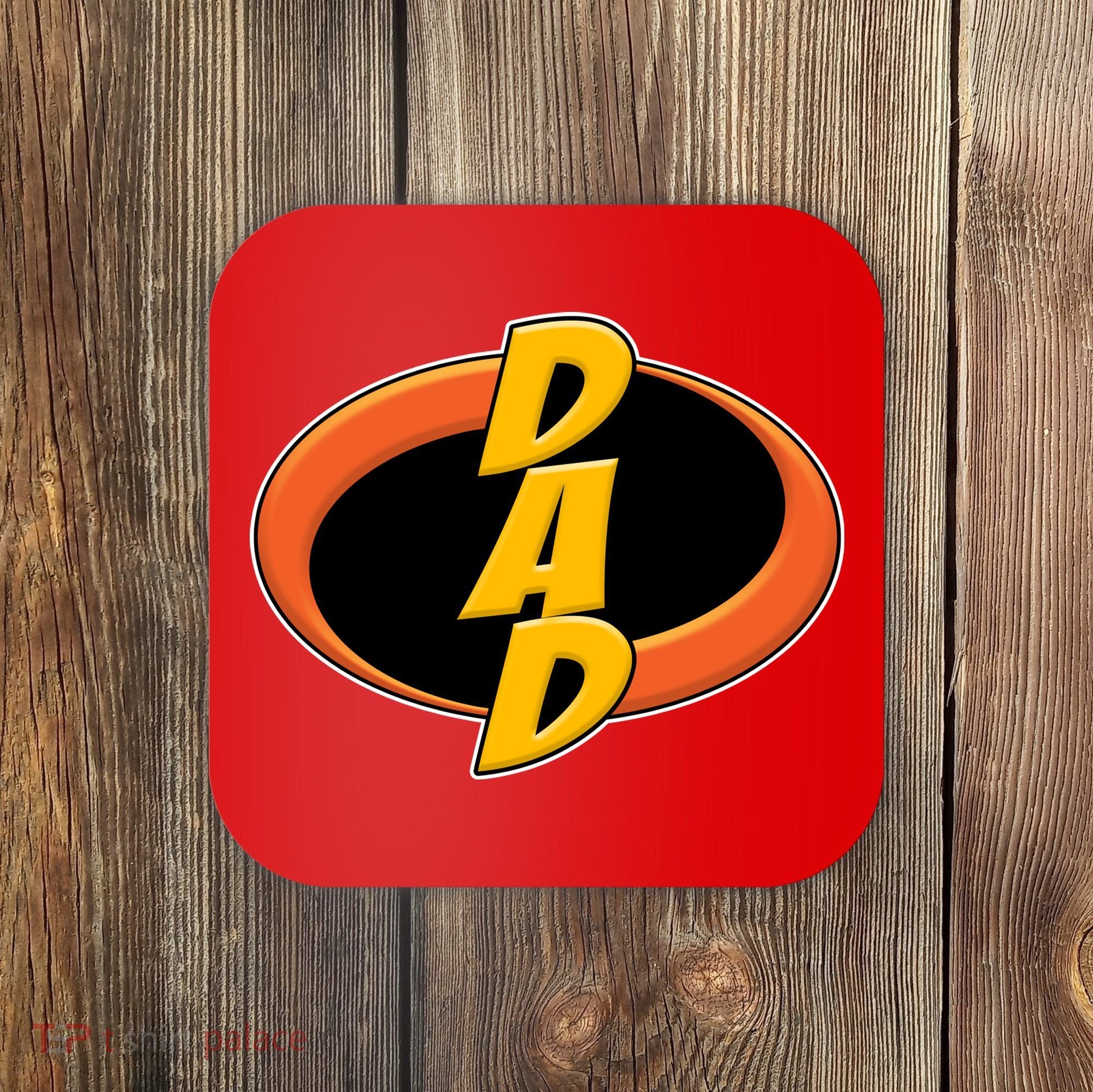 Incredible Dad Family Superhero Coaster