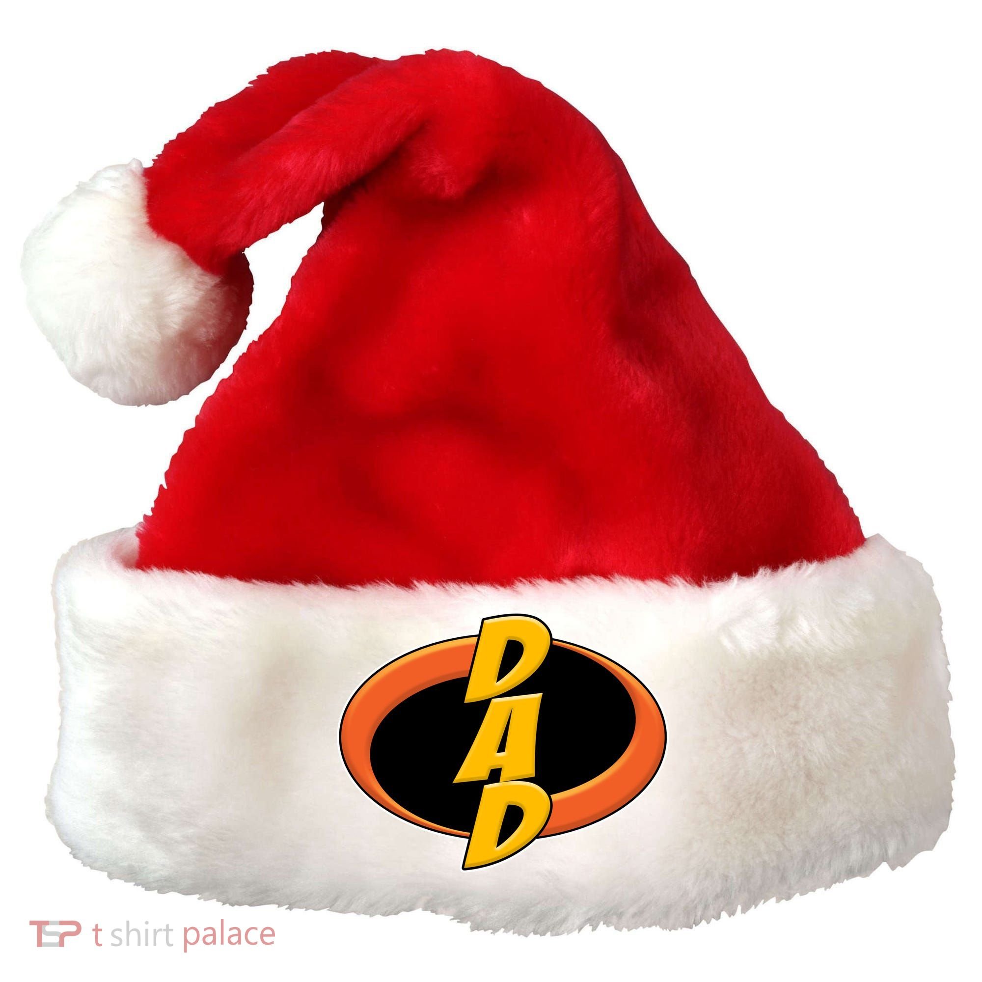 Incredible Dad Family Superhero Santa Hat