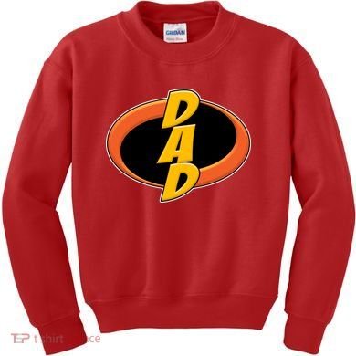 Incredible Dad Family Superhero Kids Sweatshirt