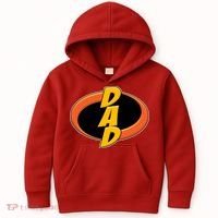 Incredible Dad Family Superhero Kids Hoodie thumb 0