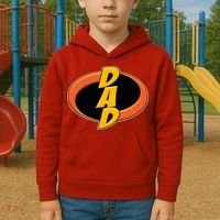Incredible Dad Family Superhero Kids Hoodie thumb 2