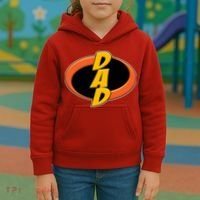 Incredible Dad Family Superhero Kids Hoodie thumb 3