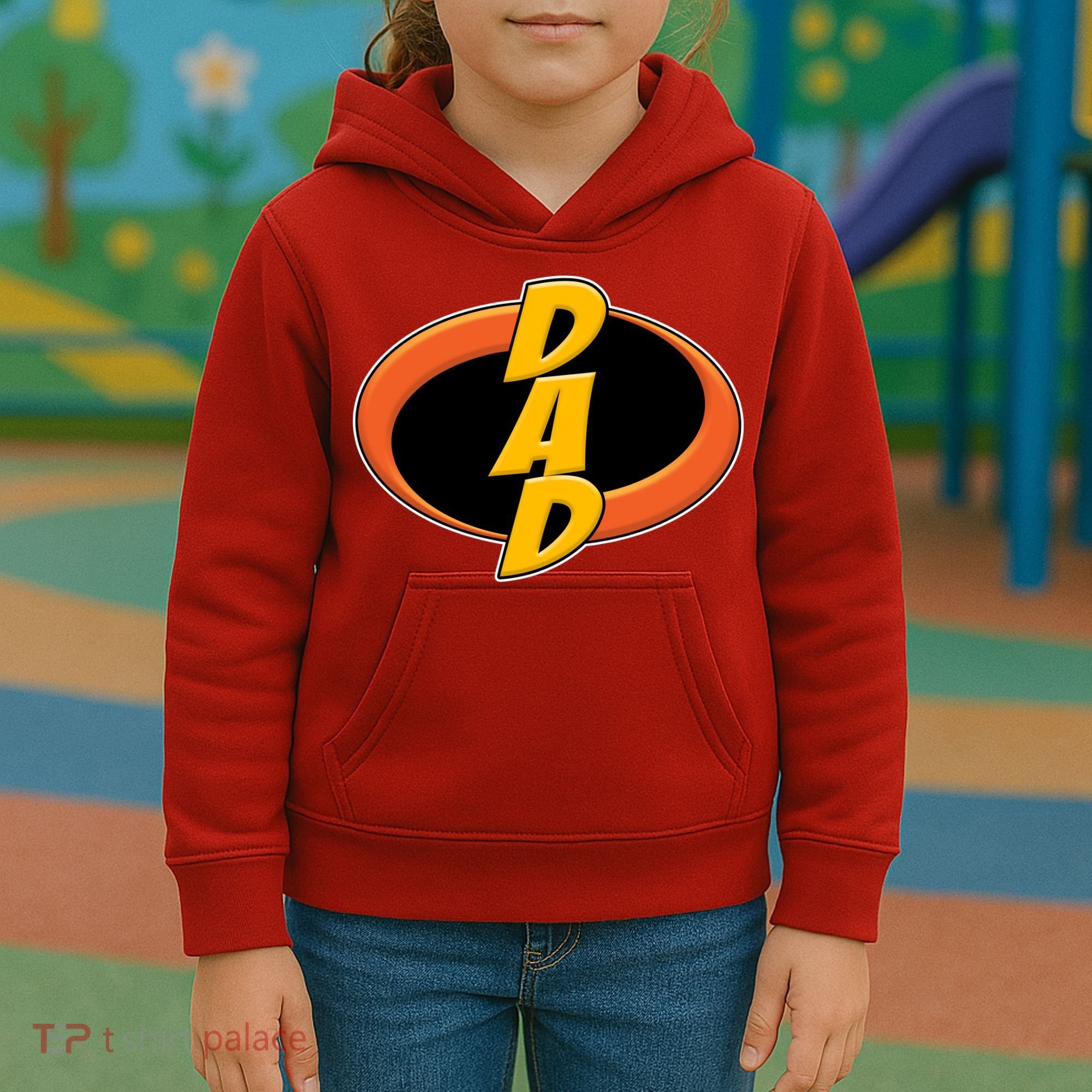 Incredible Dad Family Superhero Kids Hoodie