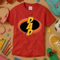 Incredible Dad Family Superhero Kids T-Shirt thumb 3