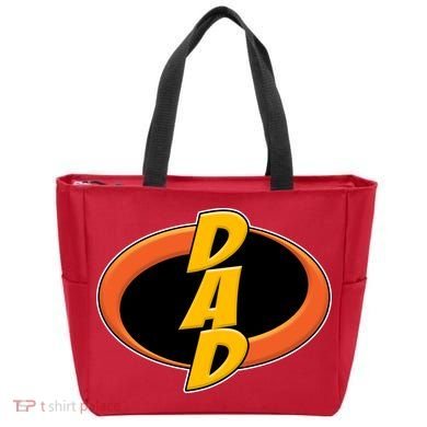 Incredible Dad Family Superhero Tote Bag