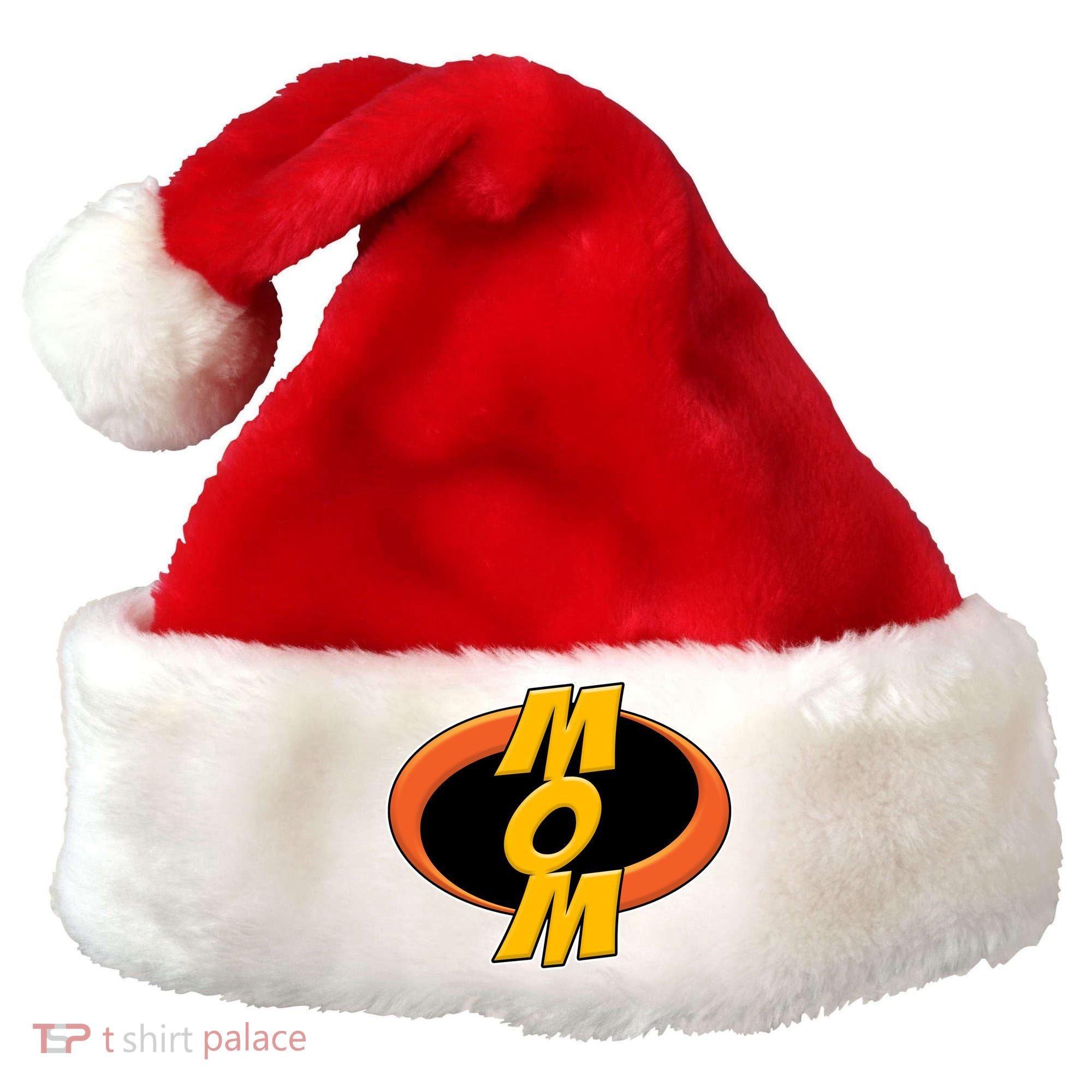 Incredible Mom Family Superhero Santa Hat