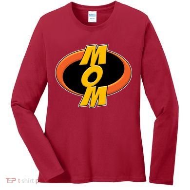 Incredible Mom Family Superhero Women's Long Sleeve Shirt