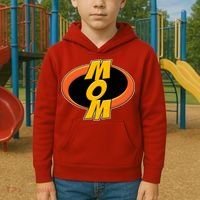 Incredible Mom Family Superhero Kids Hoodie thumb 2