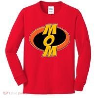 Incredible Mom Family Superhero Kids Long Sleeve Shirt thumb 0