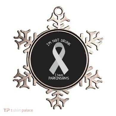 I'm Not Drunk I Have Parkinson's Awareness Ribbon Pd Patient Gift Ornament