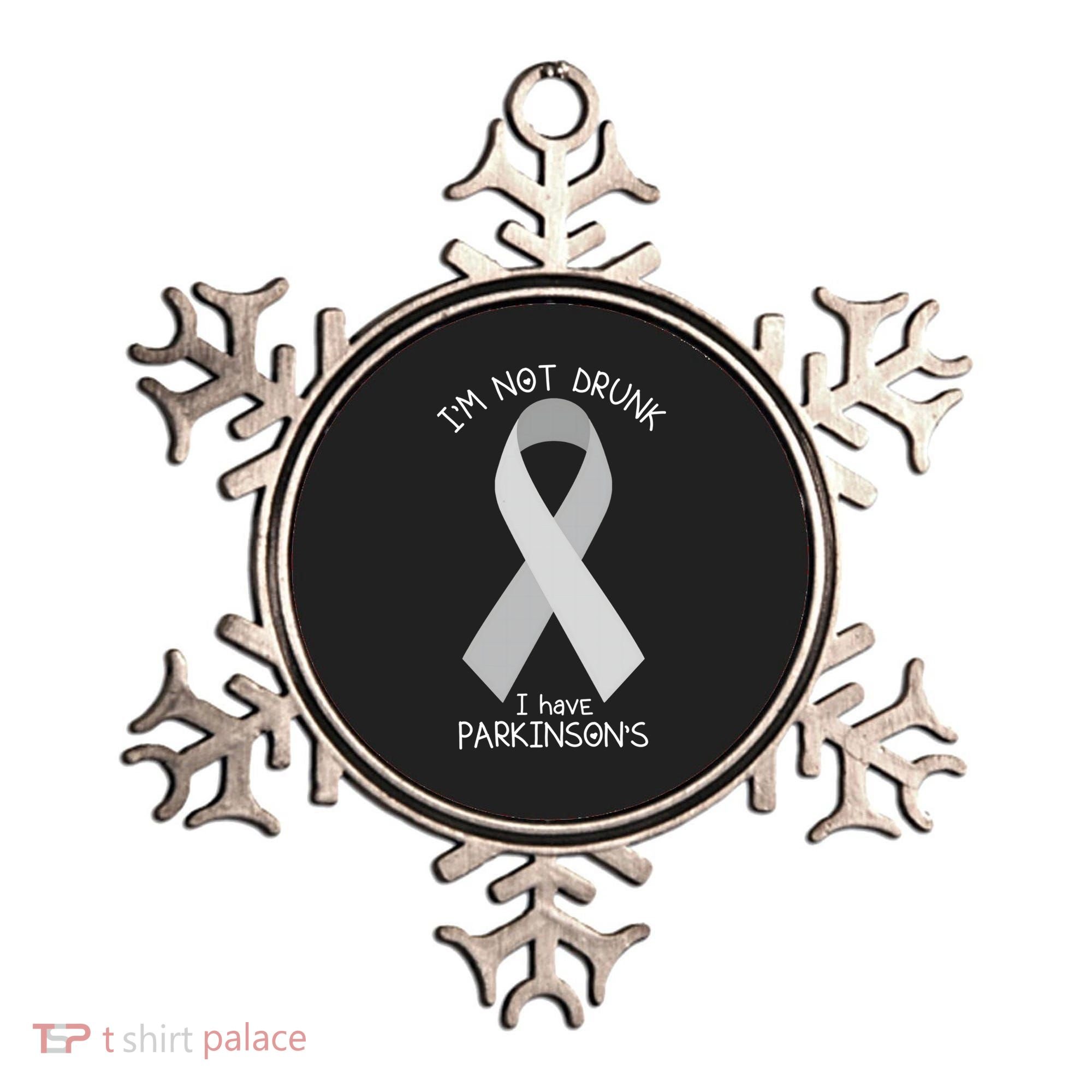 I'm Not Drunk I Have Parkinson's Awareness Ribbon Pd Patient Gift Ornament
