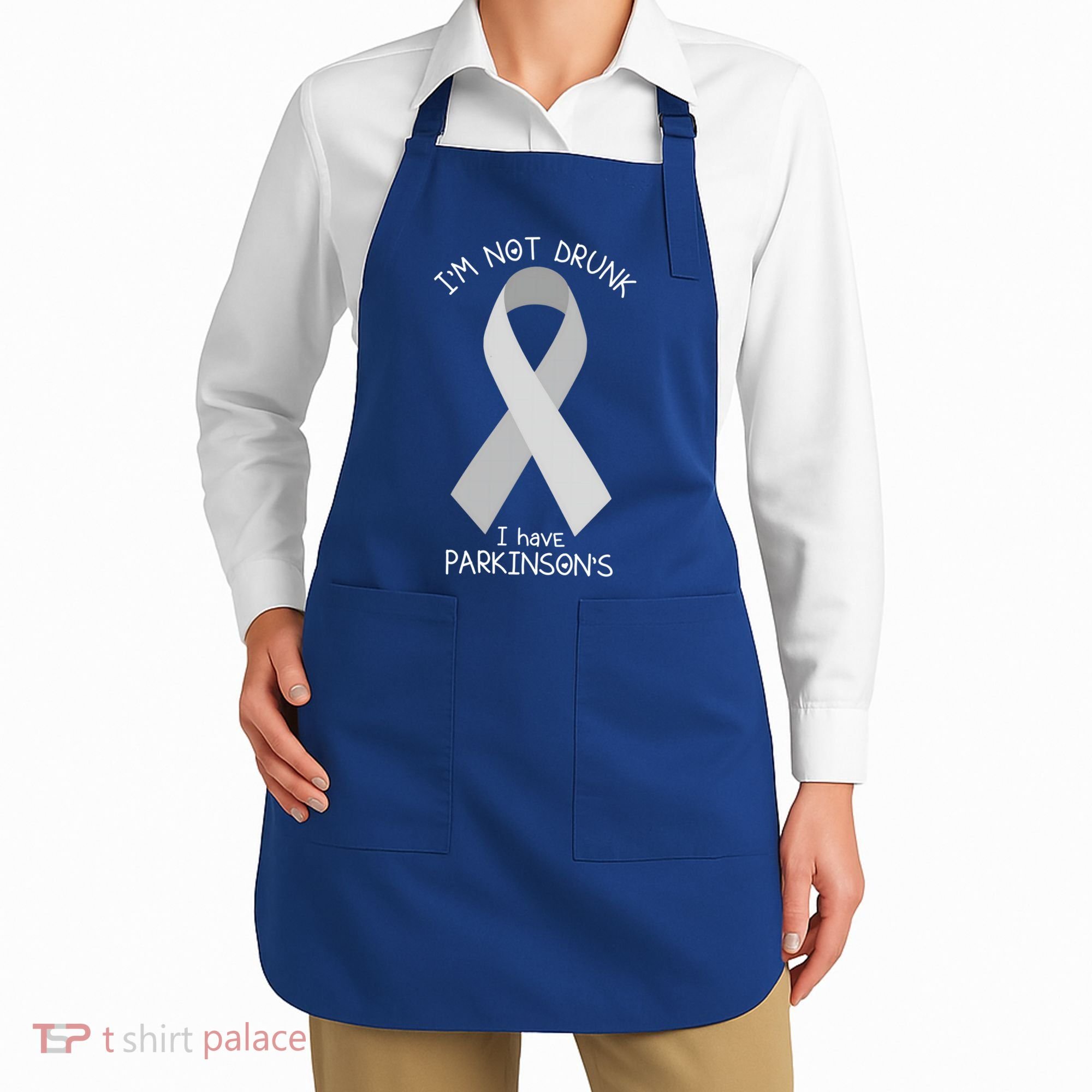 I'm Not Drunk I Have Parkinson's Awareness Ribbon Pd Patient Gift Apron