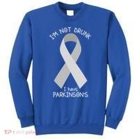 I'm Not Drunk I Have Parkinson's Awareness Ribbon Pd Patient Gift Sweatshirt thumb 0
