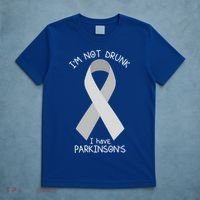 I'm Not Drunk I Have Parkinson's Awareness Ribbon Pd Patient Gift T-Shirt thumb 5