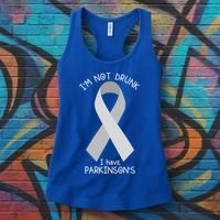 I'm Not Drunk I Have Parkinson's Awareness Ribbon Pd Patient Gift Women's Tank Top thumb 3