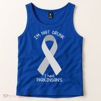 I'm Not Drunk I Have Parkinson's Awareness Ribbon Pd Patient Gift Tank Top thumb 2