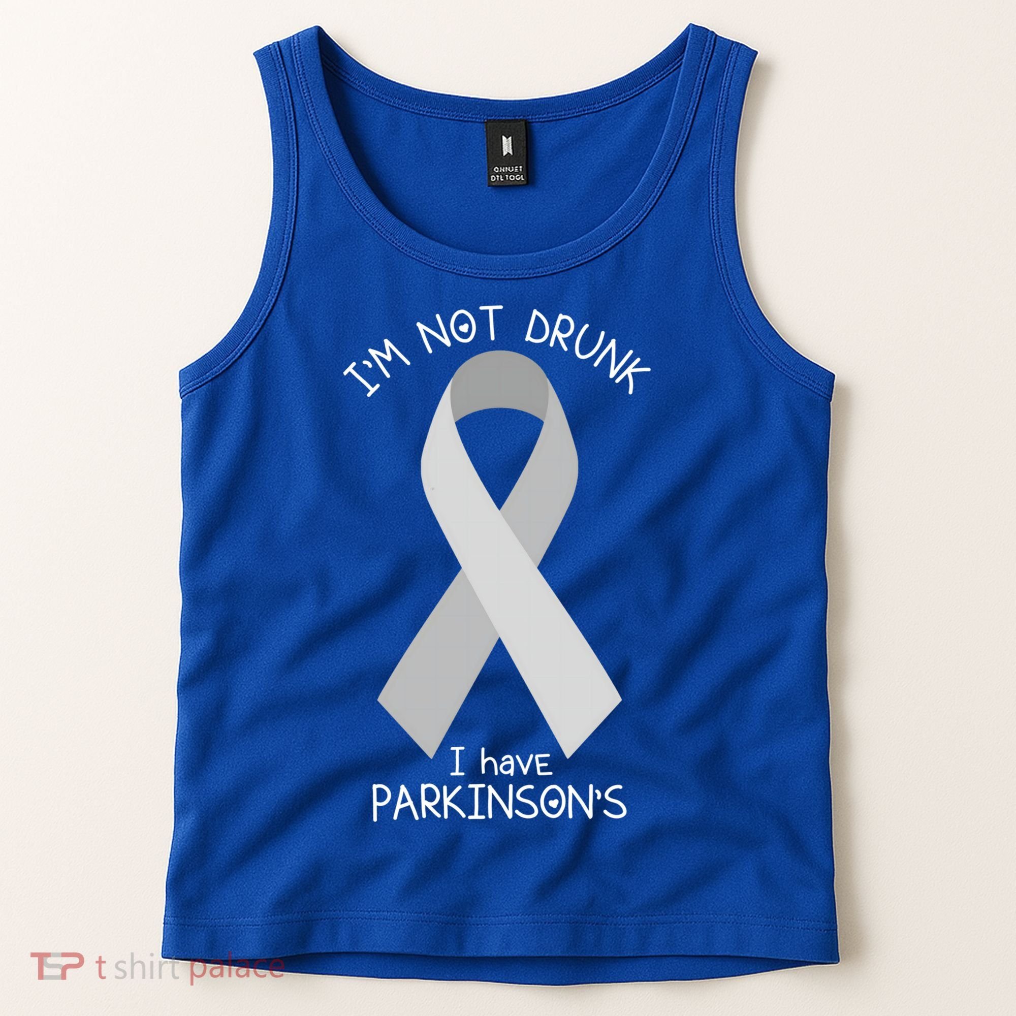 I'm Not Drunk I Have Parkinson's Awareness Ribbon Pd Patient Gift Tank Top