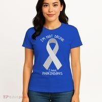 I'm Not Drunk I Have Parkinson's Awareness Ribbon Pd Patient Gift Women's T-Shirt thumb 4