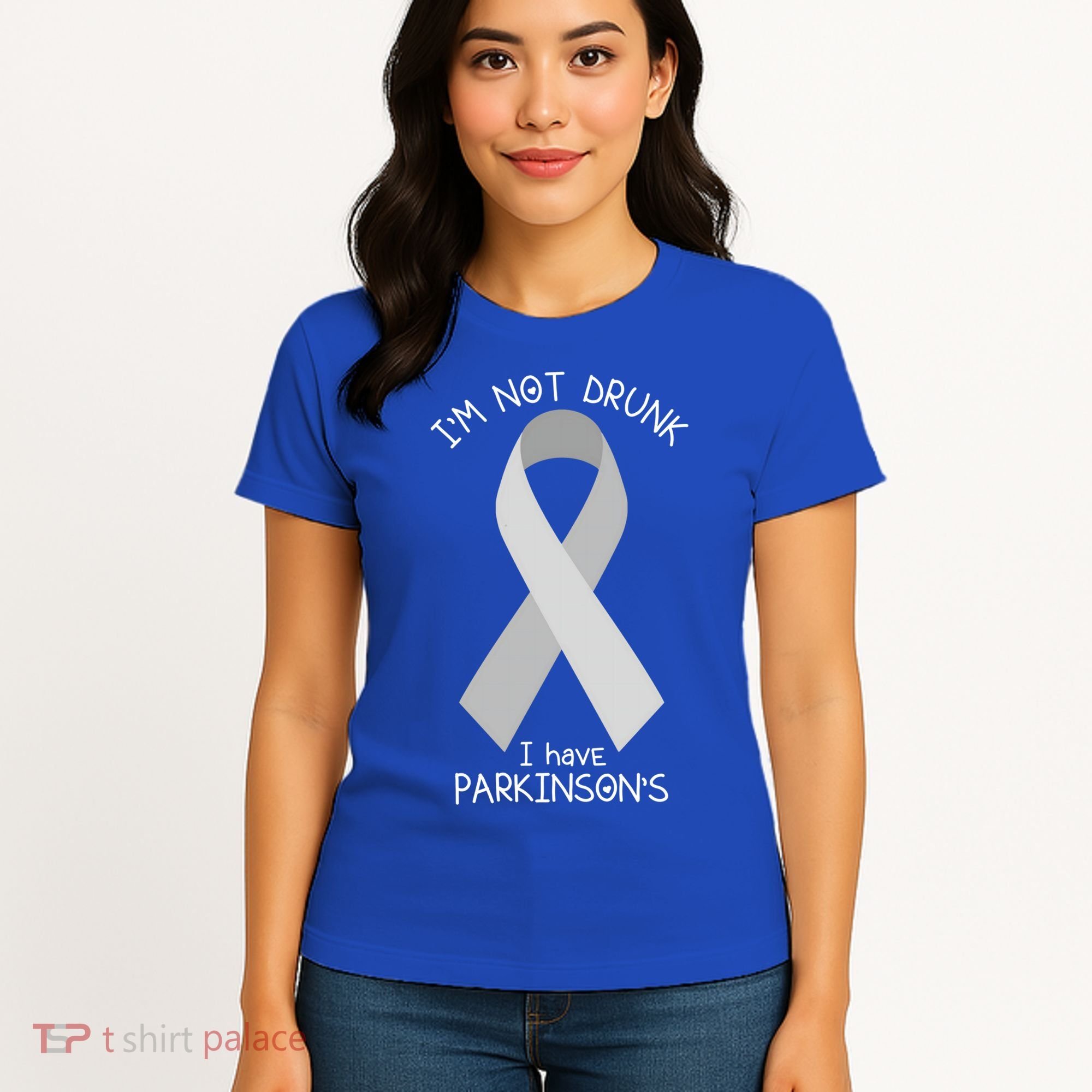 I'm Not Drunk I Have Parkinson's Awareness Ribbon Pd Patient Gift Women's T-Shirt