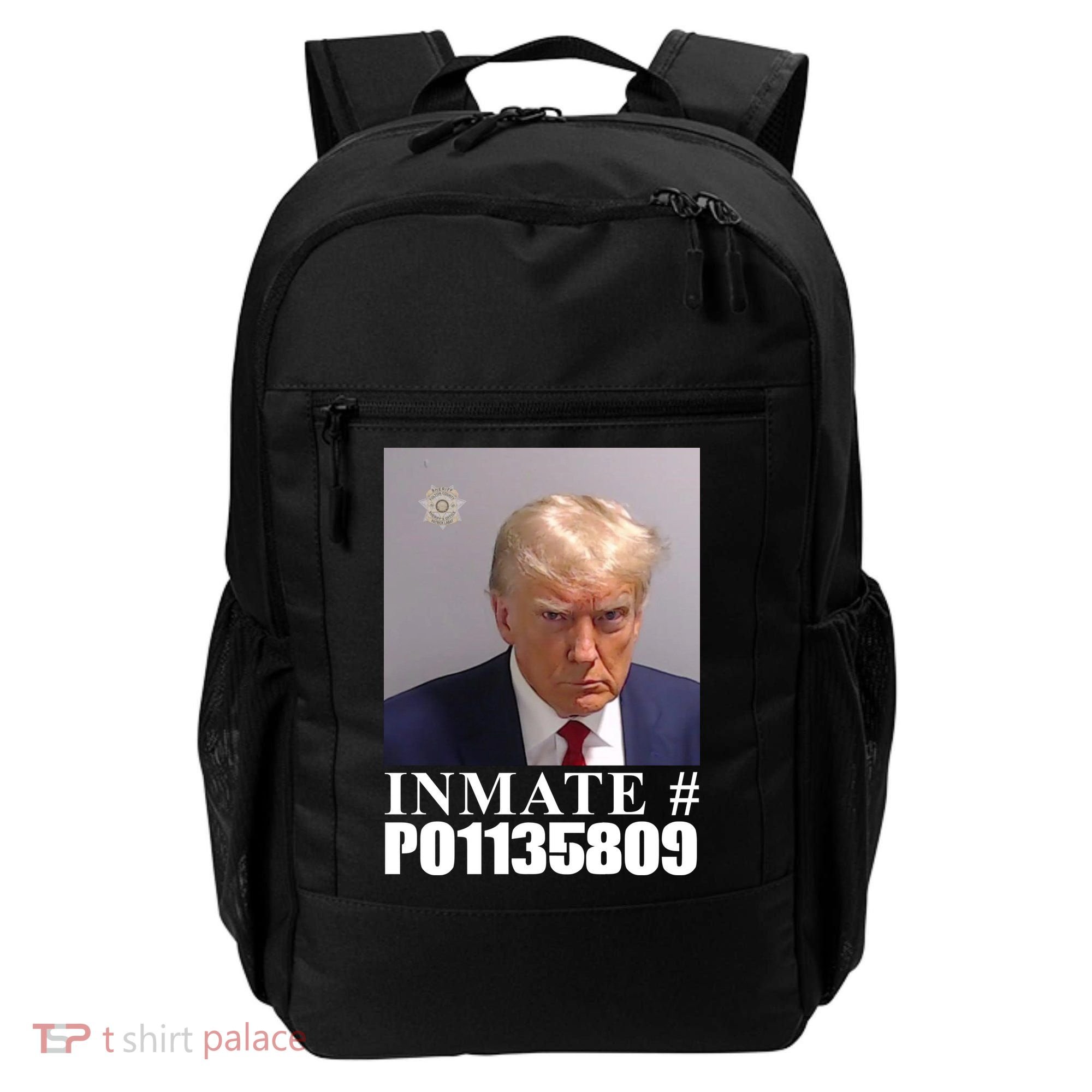 Inmate Number Donald Trump Mugshot Backpack