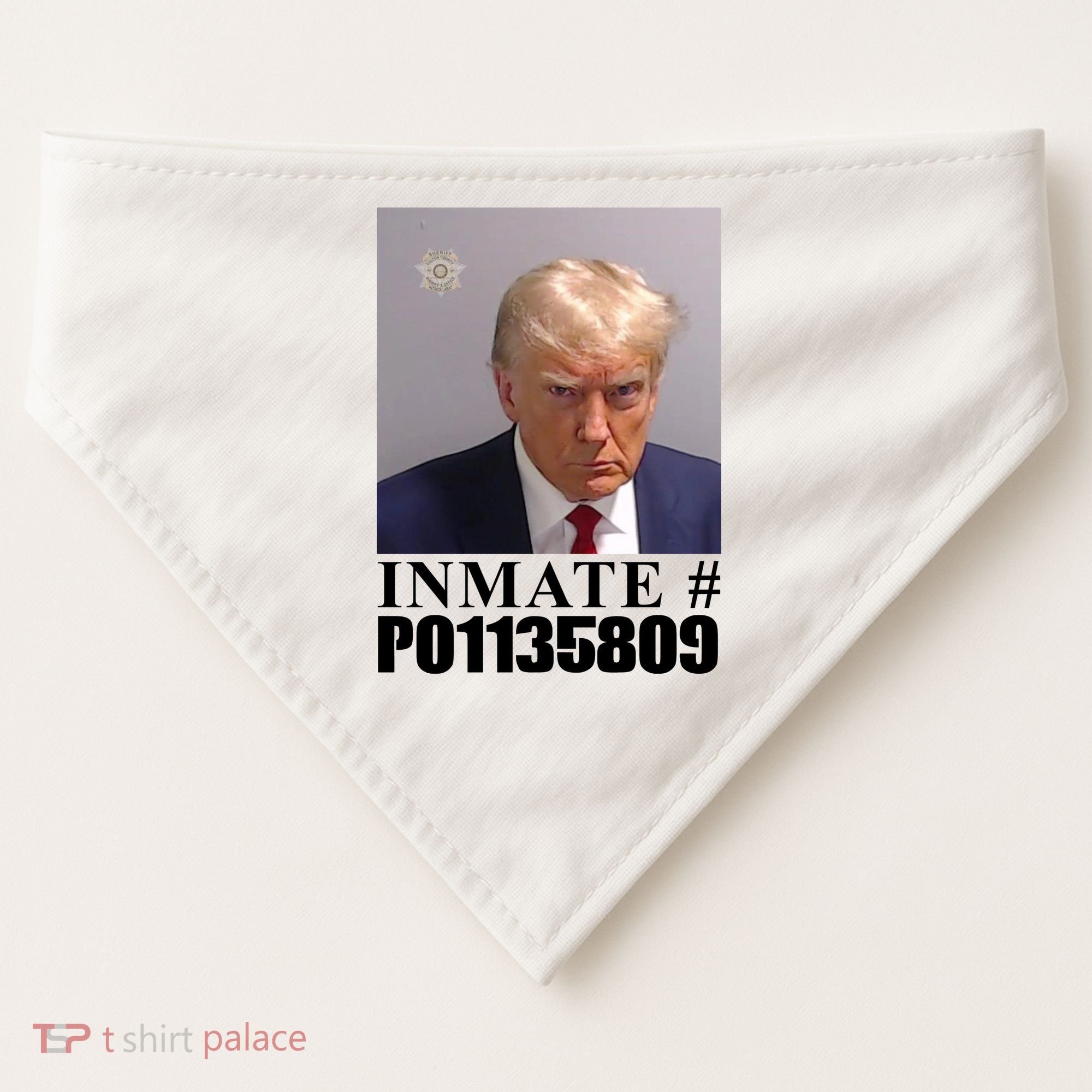 Inmate Number Donald Trump Mugshot USA-Made Doggie Bandana