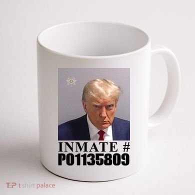 Inmate Number Donald Trump Mugshot Coffee Mug back