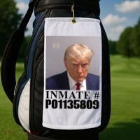 Inmate Number Donald Trump Mugshot Golf Towel thumb 2